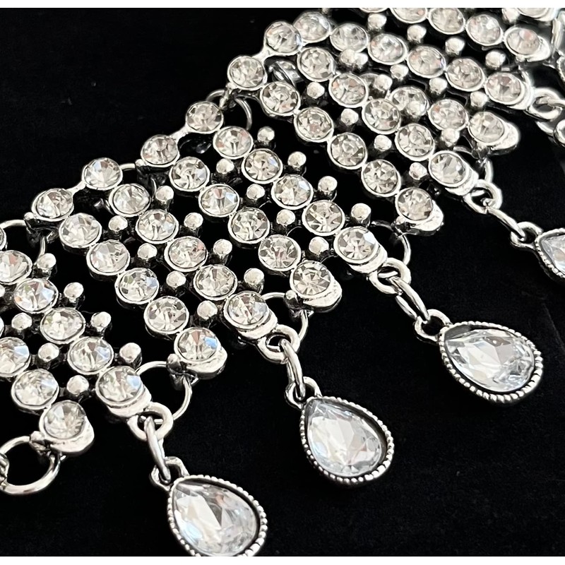 J's Select Women's Sparkling Choker Stone Necklace, Party, Dance, Stage