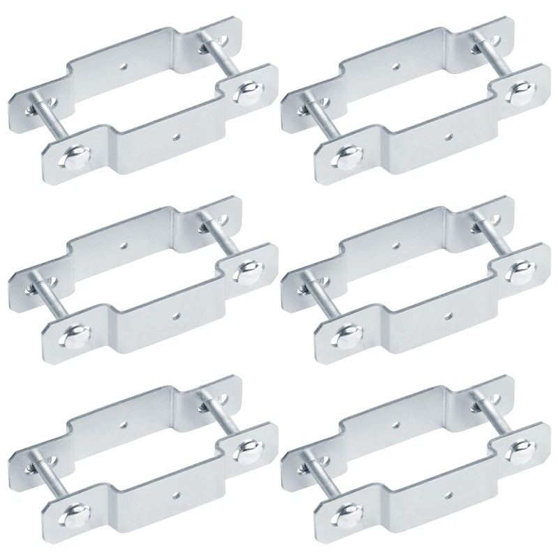 GBGS 6 Pcs Square Tube Fence Line Rail Bracket,2-1/2" x