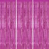 DECOCKRAT 3 Pack Foil Fringe Backdrop - Hot Pink Shiny