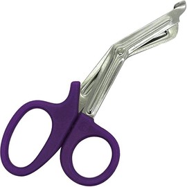 Tuff Cut EMS Utility Scissors - 18cm Stainless Steel with Serrated Blades, Autoclavable- Perfect for Medical and Household Use (Purple)