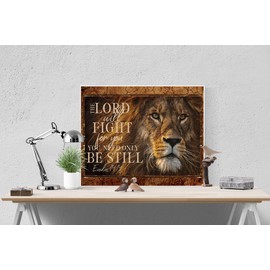 Exodus 14:14 | The Lord Will Fight For You | Christian Wall Art (11x14)