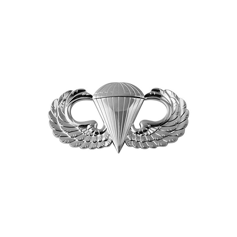 Parachutist Silver Metal Auto Emblem