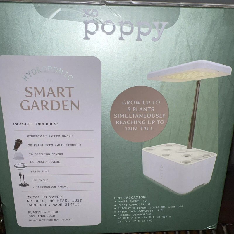 Xo Poppy Hydroponic Smart Garden Artificial Sunlight LED Smart Planter