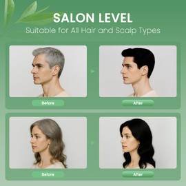 NOVA DYE Black Hair Dye Shampoo 3 in 1, Natural Dye Shampoo for Men & Women, Herbal Ingredient Shampoos for Grey Hairs Coverage