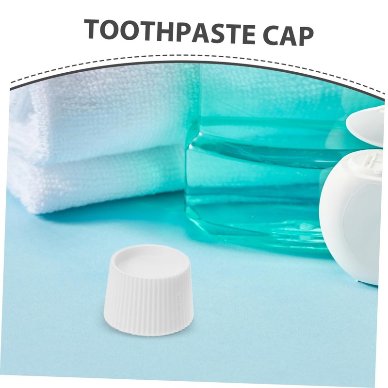 minkissy Screw-in Toothpaste Lid 100pcs Plastic Toothpaste Caps for Travel