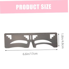 FOMIYES 2pcs Eyebrow Ruler Brow Guide Template Brow Shaping Template Eyebrow Makeup Tools Eyebrow Stencil Brow Shaping Ruler Brow Guide Ruler Brow Shaping Stencil Stainless Steel