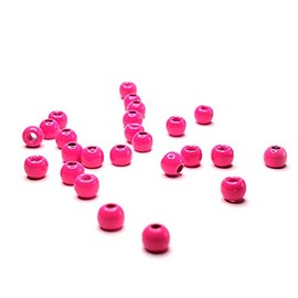 Tasty Tackle Brass Beads for Fly Tying (100 Pack) (Hot Pink, 3.8 mm - 5/32")