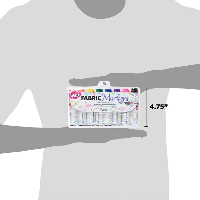 Tulip Phat Jumbo Fabric Markers (Multi-Coloured, 8-Pack)