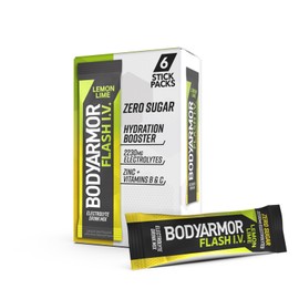 BODYARMOR Flash I.V. Electrolyte Sticks Zero Sugar Hydration Booster 6 Servings