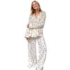 Joyesplay Women's Cotton Pajama 2-Piece Set with Cute Heart Print