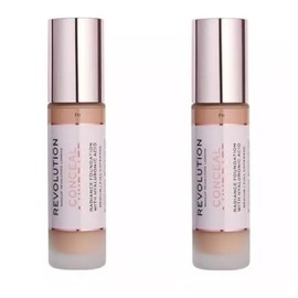 Pack of 2 Revolution Beauty Conceal & Hydrate Radiance Foundation with Hyaluronic Acid, F11