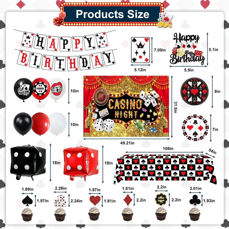 YIGZAG Party Decorations (Casino)