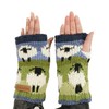 Pachamama Women Wool Hand Warmers Fleece Lined Handknitted Sheep Multicoloured