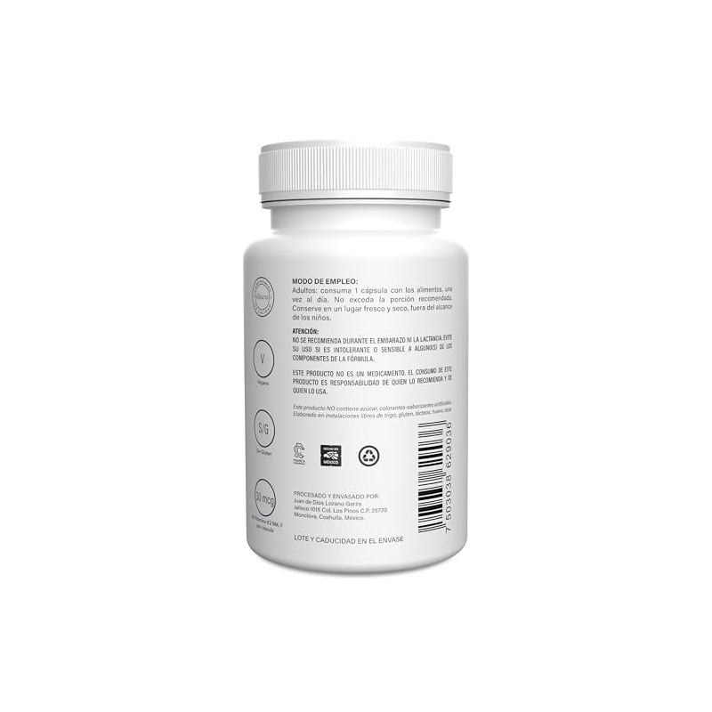 VIZANA NUTRITION | Vitamina K2-mK7 en Cápsulas HPMC Vegetarianas (90