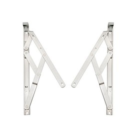 Pair of 17mm x 16" inch Top Hung Window Stays/Friction Hinges - Designed to Stay Open in Any Position Due to Friction, for uPVC or Aluminium profiled Windows (412mm).