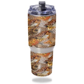 MightySkins Skin Compatible with Pelican Tumbler 32 oz – Pheasant Feathers | Protective, Durable, and Unique Vinyl Decal wrap Cover | Easy to Apply, Remove, and Change Styles | Made in The USA