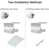 Qobobo® Toilet Roll Holder with Shelf, V2A Rustproof Stainless Steel