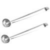 FELTECHELECTR 2pcs Olive Serving Spoon Stainless Steel Strainer with Drain