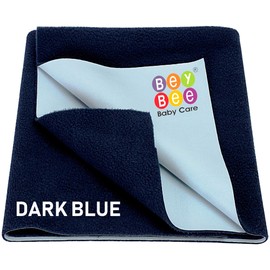 Bey Bee - Quick Dry Soft Cosy Waterproof Mattress Protecotor Reusable Mat/Underpad / Absorbent Sheets (Size: 140cm x 100cm) (56"x39") Dark Blue, Large