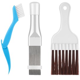 Quweiz 3 Pcs Air Conditioner Fin Comb Cleaner Kit, Appliance Cleaning Tools, Refrigerator Coil Cleaning Whisk Brush