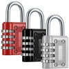 3 Pcs Combination Padlocks, 4 Digit Combination Padlocks Lock, Heavy