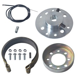 Rear 4" Drum Brake Band Pin Brake Cable Steel Sprocket Brake Hub Adapter 3/4" Bore 3/16" Keyway for Predator 212cc 196cc 6.5hp Dune Buggies Drift Trike Heavy Duty Go Kart Cart Yard Cart Mini Bike