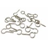 10 Hooks and 10 Eyes for Curtain Wire, Screw In,