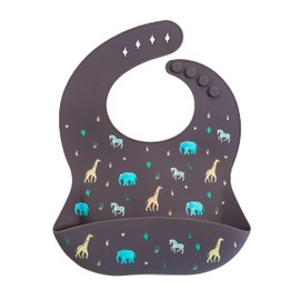 Austin Baby Co Mess Proof Silicone Bibs for Babies – Perfect Travel Toddler Bibs for Baby Boy or Baby Girl – Waterproof with Adjustable Collar, Soft Food Grade Silicone, BPA Free