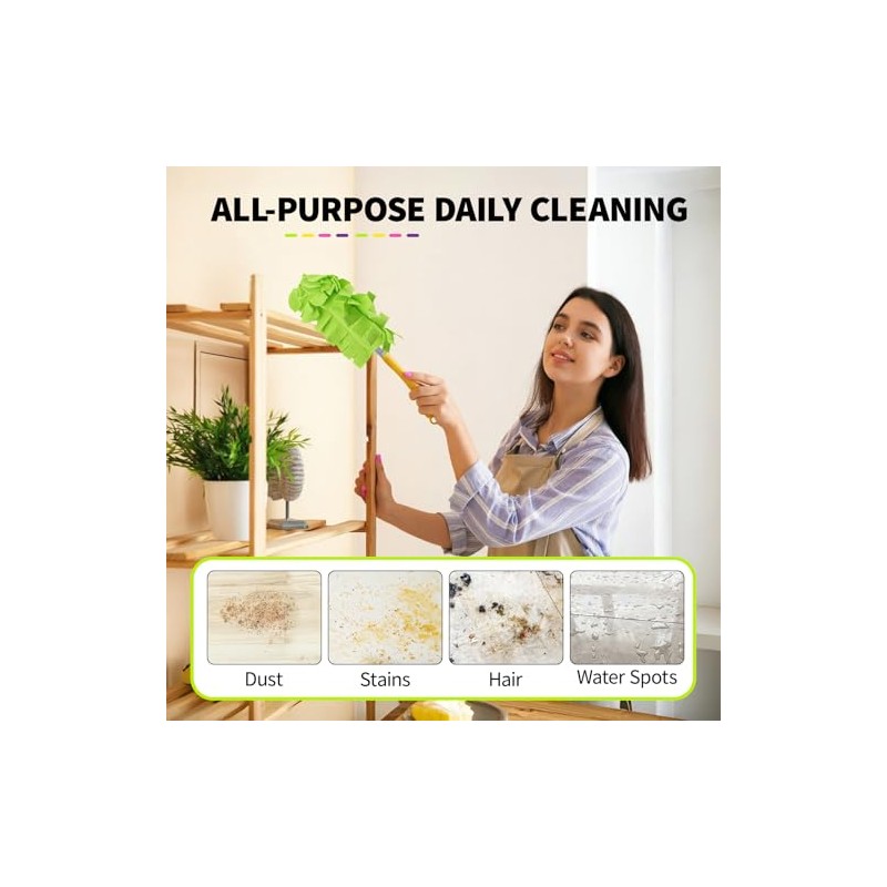 8 Pack Reusable Duster Pads for Swiffer - Washable Microfiber