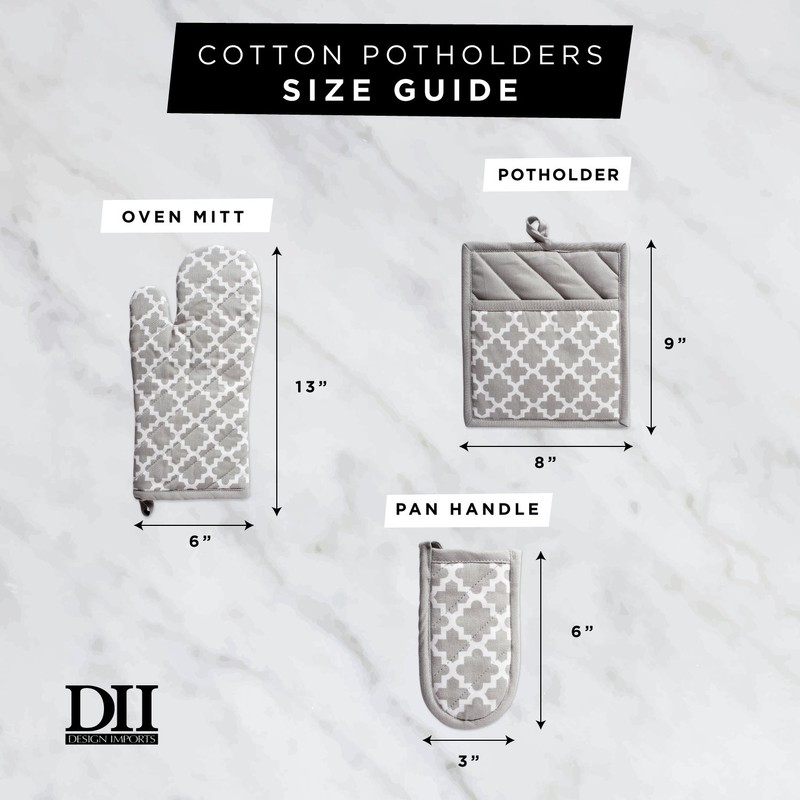 DII Lattice Basics Collection Kitchen Essentials, Pan Handle Set, Aqua,