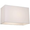 White Large Rectangular Hardback Lamp Shade 16" Wide x 8"