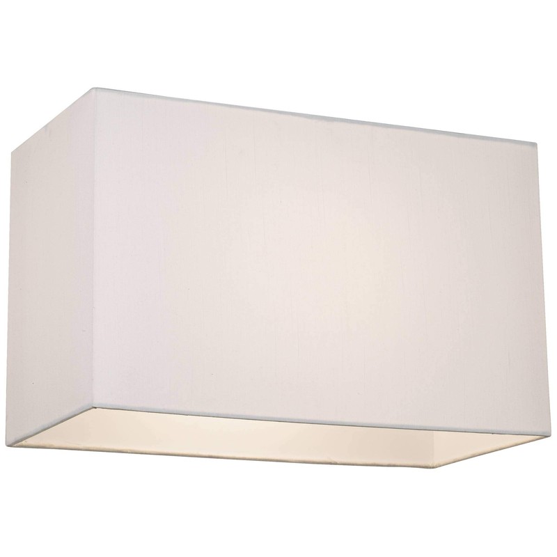 White Large Rectangular Hardback Lamp Shade 16" Wide x 8"