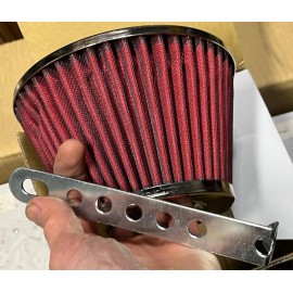 Unbranded 95-99 Eclipse GST GSX 2.0 Turbo Performance Air Filter + Bracket - RED CHROME