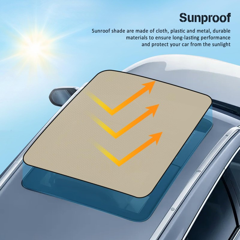 ECCPP Sunroof Sunshade Shade Curtain Cover Replacement for 2007-2014 Fit