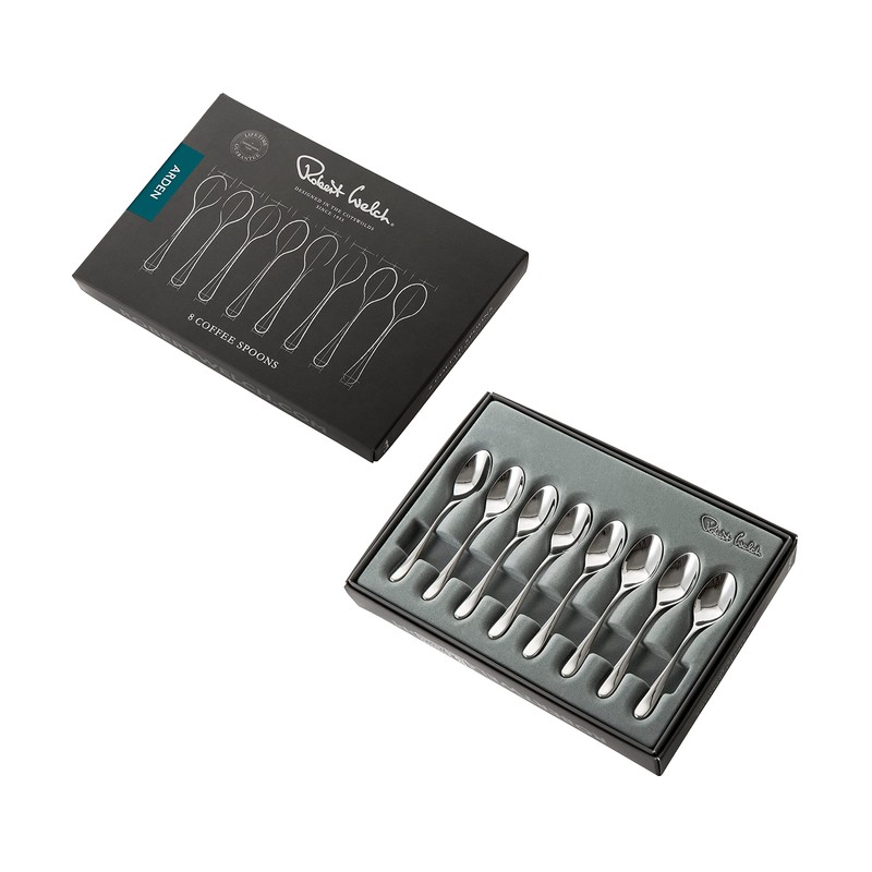 Robert Welch Arden Bright Cutlery Coffee/Espresso Spoon, Set of 8.