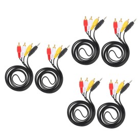 Gatuida 6pcs Aux Splitter Cable Plated Way Line for Home Theater Compatible Speakers and Mobile Devices