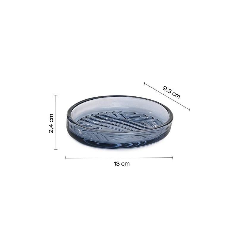 Cornflower Blue Glass Soap Dish