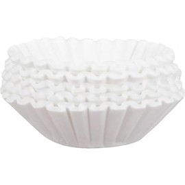 Commercial Coffee Filters 12 Cup Extra Large (300ct) - 9.75" Diameter Unbleached Filters for Bunn Style Machines, Flat Bottom Design Prevents Overflow - Bulk Cold Brew & Restaurant