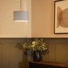 MiniSun | Small Modern Grey Velvet Drum Light Shade |