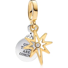 MSPOVOF Heart Christmas Animal Charms Bead for Bracelets and Necklaces, S925 Sterling Silver Charms for Birthday, Women’s Jewellery Gift, Cubic Zirconia