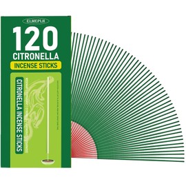 Citronella Incense Sticks 120 Pieces per Box - Outdoor Citronella Incense Sticks for Camping, Patio, Hiking,etc