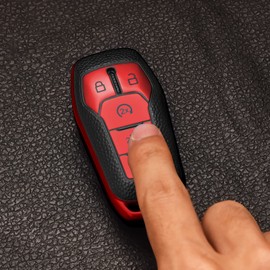 ELOHEI - Funda de TPU suave para llave de coche para Ford, compatible con Ford F150 Explorer 2013-2016 Ford Fusion 2015-2017 Ford Mustang Edge Lincoln MKZ MKC MKX 5 botones llave inteligente