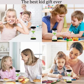 FOYOTO Hourglass Sand Timer for Kids, 5 Minutes Mini Sand Clock, Colorful Sandglass for Classroom, Games, Kitchen Decor