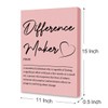 OTINGQD Inspirational Office Wall Decor,Difference Maker Definition Canvas Wall Art,Pink