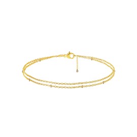 JECOMY Gold Bracelets for Women Gold Chain Bracelet Sets for Women Girls 14K Gold Plated Dainty Link Paperclip Bracelets