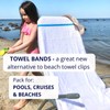 Towel Bands (6-Pack), Pool & Cruise Chairs, Extra Durable, No