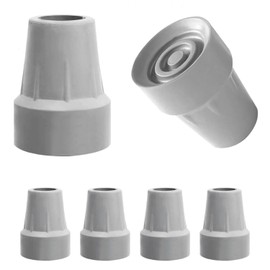 SenseYo 4 Pcs 0.75" Replacement Rubber Cane Tips for Canes Crutch Walking Sticks Walkers (Grey)
