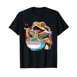 Kawaii Anime Bearded Dragon Ramen T-Shirt