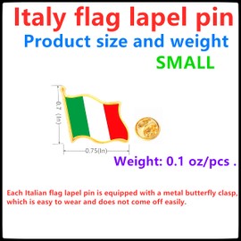 12/25/50 pcs Small metal Italian flag lapel pin Italy pin for Suit jacket backpack hat bulk (12)
