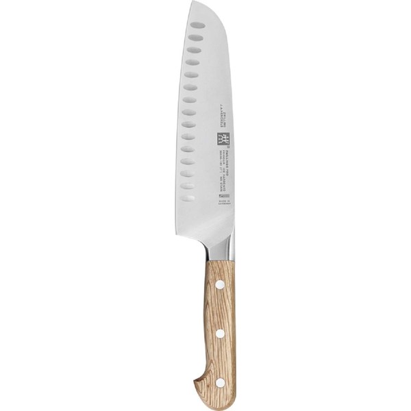 Zwilling Pro Wood Santoku Knife, 18 cm, Stainless Steel Special Steel, Holm Oak Handle, Natural
